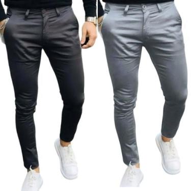 Imagem de Calça Social Sarja Slim com bolso embutido - Mitchelgutto, Preto, 42