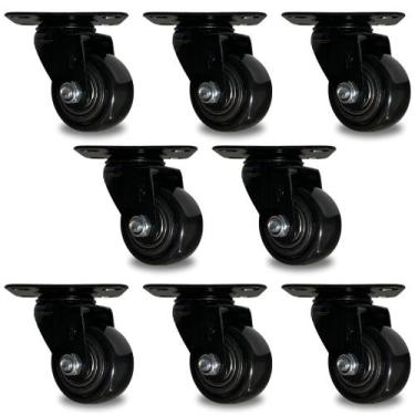Imagem de Kit 8 Rodinhas Reforçada 40mm Rodizio Giratorio 200kg Moveis - SPP