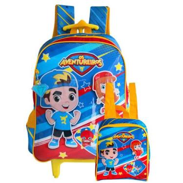 Imagem de Kit Mochila Rodinhas Os Aventureiros Com Lancheira Infantil - Clio Sty