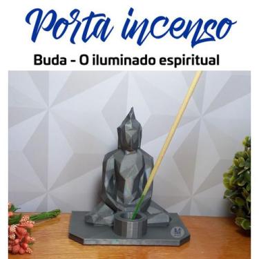Imagem de Porta incenso Poly Buddha - Buda Incensário - Mad Maker, Prata