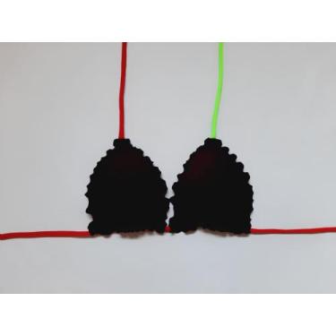 Imagem de Biquíni frufru ripple feminino duas top com bojo avulso cores - Raysmo