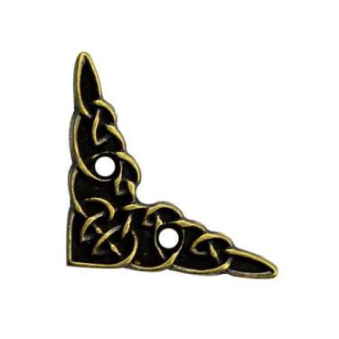 Imagem de Cantoneira Coração Metal Decoração P/ Caixas Espelhos 4 Peças - Metall