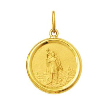 Imagem de Pingente Redondo Medio 2,6cm Ouro Maciço 18k FDMR2-K430 (22 Santos) - 