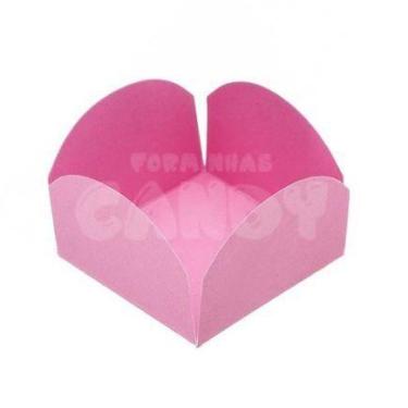 Imagem de Forminha 4 Pétalas Rosa Vivo com 50 Unidades 3,4x3,4 - Candy