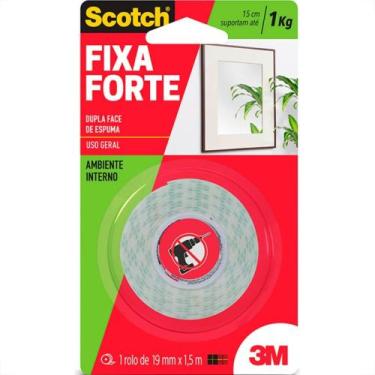 Imagem de Fita Dupla Face 3M Fixa Forte Espuma 19Mm X1,5M - 1Kg