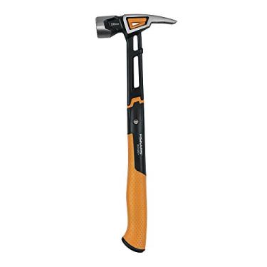 Imagem de Fiskars Martelo de moldura Pro IsoCore de 793 g com face fresada (40,6 cm) - com garra de rasgo, aderência de absorção de choque, iniciador magnético de unhas - face fresada ajuda a evitar erros -