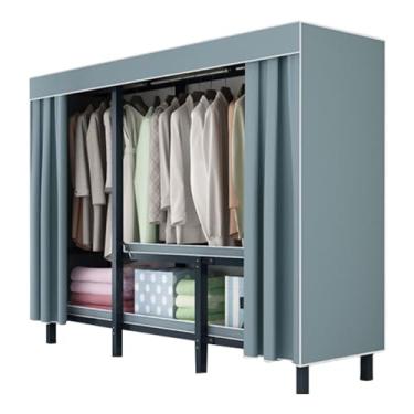 Imagem de Guarda-roupa Armário dobrável de tecido, guarda-roupa resistente, rack de roupas para quarto, organizador de armazenamento de roupas para resistente armário