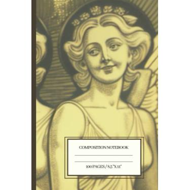 Imagem de Composition Notebook Angelic Godesses Vintage Illustration | Cute Angelic Medieval Aesthetic Journal For School, College, Office, Work | Wide Lined