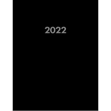 Imagem de 2022: XXL Kalender 2022 I A4 I 1 Seite/Tag mit Zeiteinteilung I 400 Seiten I Timer I Terminplaner I Schwarz