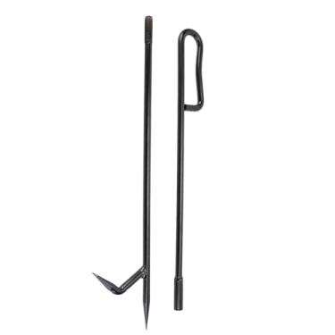 Imagem de Pôquer de Fogo Resistente de Aço de Alta Resistência, Pôquer de Lareira Portátil Com Alça Antiderrapante para Aderência Confortável, Acessórios de Escolha de Fogueira para