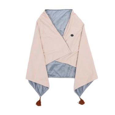 Imagem de Cobertor Aquecido Usb Xale Portátil 3 Níveis de Aquecimento Zíper 8 Zonas Cobertor de Aquecimento Elétrico para Escritório Doméstico Algodão Diagonal (Damasco)