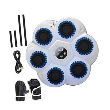 Imagem de menolana Smart Music Boxing Machine Training Equipment Reaction Alvo Lighted Boxing Wall Target para Kickboxing Home Gym Karate, Branco
