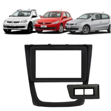 Imagem de Moldura painel gol g5 08/12 7 e 9 polegadas  - Ecarframe, Preto