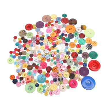 Imagem de Botões de Costura Coloridos, Botões de Costura Coloridos Multifuncionais Acessório Prático para Roupas Botões de Plástico Redondos de 2 e 4 Furos de Cores e Tamanhos Mistos para