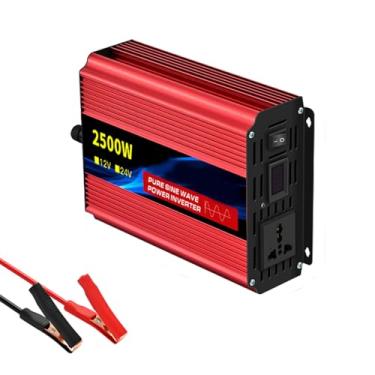 Imagem de 12v to 220v,Inversor de onda senoidal pura de 1000 W/2500 W (pico) DC 12 V/24 V para 110 V 120 V CA com visor numérico, inversor de energia para carro, eletrodomésticos, camping em RV