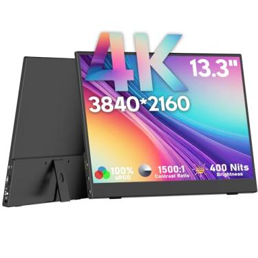 Imagem de Monitor Portátil para Laptop de 16,1" Full Hd 1080P Monitor de Computador Duplo Usb C Hdmi com Alto-Falantes (BROU-M133-40K9-60)