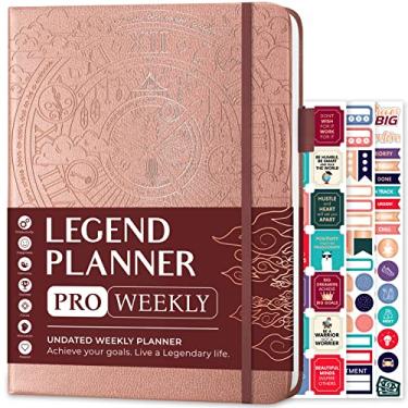 Imagem de Legend Planner PRO – Planejador de vida semanal e mensal de luxo para aumentar a produtividade e atingir seus objetivos. Caderno organizador de gerenciamento de tempo – Sem data – 17,78 x 25,4 cm capa