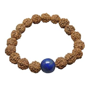 Imagem de Cinco contas soltas de sementes de Panchmukhi Rudraksha, contas de Rudraksha (Elaeocarpus ganitrus) 100% original e certificado pela Arihant Gems & Jewels