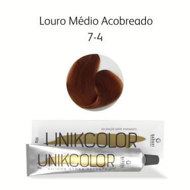 Imagem de Coloração UnikColor 7-4 Louro Médio Acobreado 50gr Gaboni Professional
