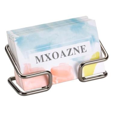 Imagem de MXOAZNE Porta-Cartões De Visita Para Mesa, Expositor Metal, Suportes 1 Unidade, Preto