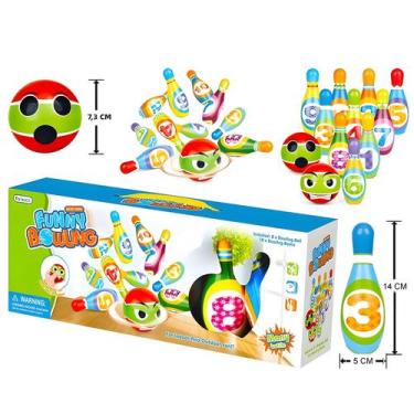 Imagem de Conjunto De Boliche De Algodão PU Infantil Brinquedo Esportivo Ao Ar L