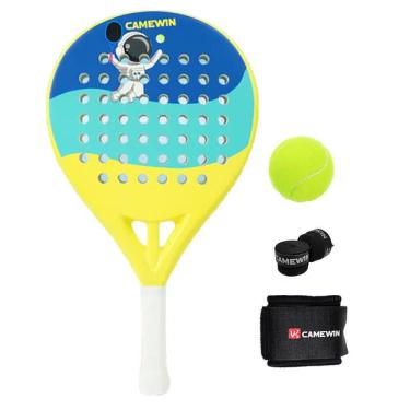 Imagem de Raquete de tênis de padel CAMEWIN em fibra de carbono 18k 360g + 10g