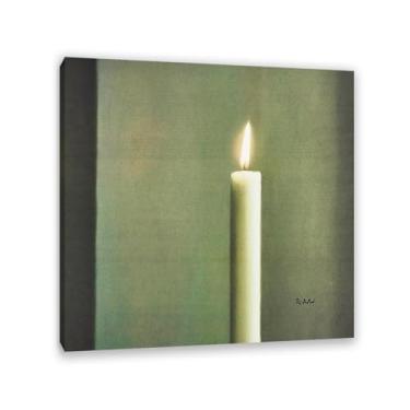 Imagem de Gerhard Richter Pôster impresso vela tela arte de parede pintor famosas reproduções de pinturas a óleo para decoração de parede de escritório e casa 50 x 50 cm (20 x 20 pol) emoldurado
