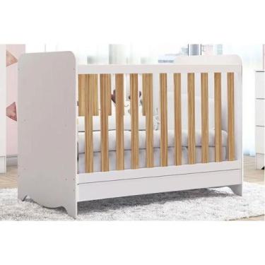 Imagem de Berço Infantil Ben 3 em 1 Branco/Amendoa - Peroba - Móveis Peroba