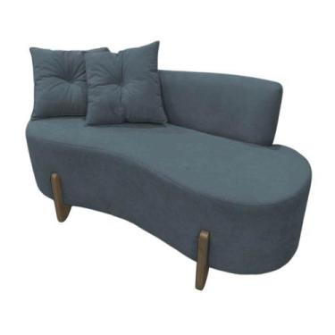 Imagem de Namoradeira Sofá Feijão Luna Orgânica Bouclé Cinza - Mazzero Decor