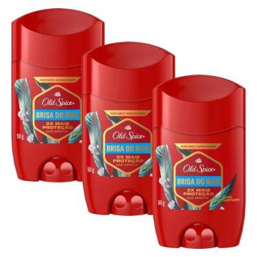 Imagem de Kit 3 Desodorantes em Barra Old Spice Brisamar 50g