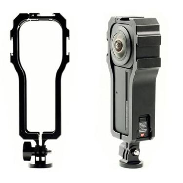 Imagem de AFYMY Capa protetora de liga de alumínio para câmera de ação Insta360 ONE RS 2.5 cm 360 universal 1/10.2 cm suporte rosqueado para câmera com suporte de sapata fria