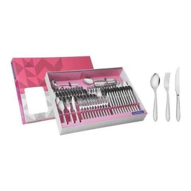 Imagem de Faqueiro Talher Inox 91 Peças Laguna Lar Tramontina 66906890, Prata, 9