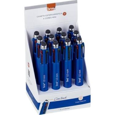 Imagem de Caneta Esferografica Mini 4Cores 1.0Mm C/Touch - BRW