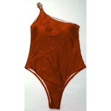 Imagem de Maiô body ombro único com bojo alça única corrente forrado - Tropicana