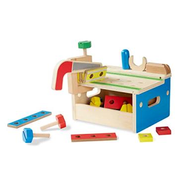 Imagem de Melissa & Doug Hammer and Saw Tool Bench - Wooden Building Set (32 pcs)