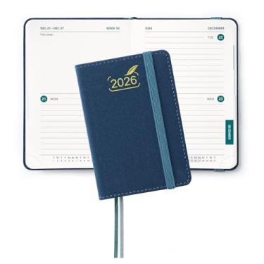 Imagem de BEZEND Mini agenda de bolso 2026 quinzenal e semanal (8,3 cm x 12 cm) para bolsa, dois dias por página (janeiro a 26 de dezembro) até fins de semana, calendário mensal, marcadores de fita, capa dura