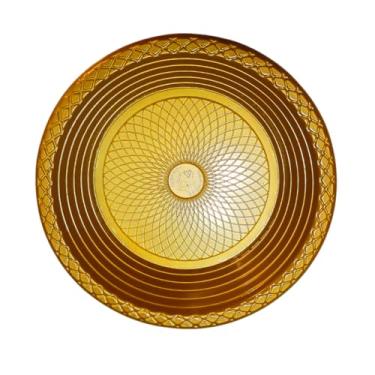 Imagem de Prato Fundo Descartável Premium P/Refeição Churrasco Festa 23cm 10 Unidades (DOURADO)