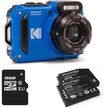 Imagem de Câmera Kodak Wpz2 Waterproof Azul 2 Baterias Memória 16Gb
