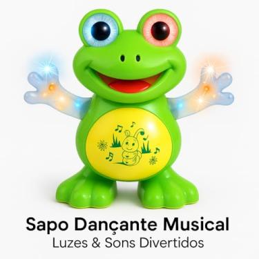 Imagem de Brinquedo Dançante Musical Infantil Com Som E Luzes Brinquedo Interativo Eletrônico Patinho Estímulo para Bebês e Crianças Linha Premium Sapo Ou Abelha (Sapo)