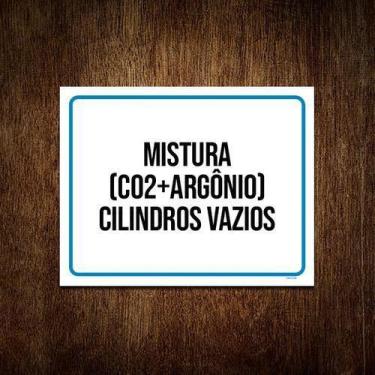 Imagem de Placa Mistura C02 Argônio Cilindros Vios 18X23 10Un - Sinalizo.Com