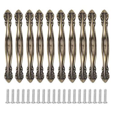 Imagem de Phefop Pull de Alça Doméstica, Gaveta de Estilo de Bronze Rústico Hardware de Gabinete Puxador para Gaveta de Guarda -roupa, 10 Conjuntos de Bronze Manuse