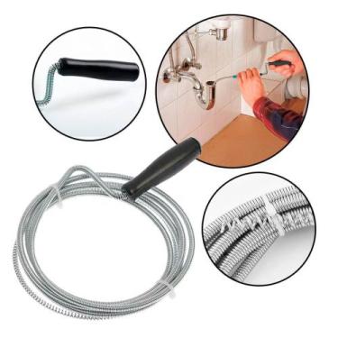 Imagem de Desentupidor de Tubulação 3 Metros em Aço Para Pia, Vaso, Ralo e Tanqu