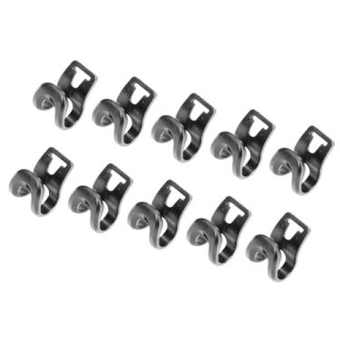 Imagem de YIJU 10x Ganchos para mastro de barraca Fivelas de extremidade Resistente Reutilizável Grampos para pendurar barraca Ganchos para prender teto de carro ao, 0.95 Cm X 1.2 Cm X 0.7 Cm