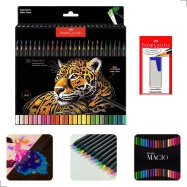 Imagem de Lapis de Cor Faber Castell 50 Cores Supersoft e 1 Apontador Depóstio K