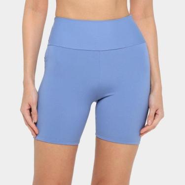 Imagem de Bermuda Hering Ciclista Feminina, Azul, M