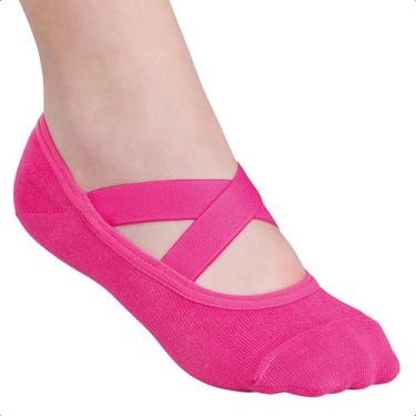 Imagem de Meia Antiderrapante Pilates Yoga Lupo, 33/36, Rosa fruti