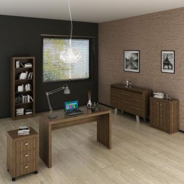 Imagem de Conjunto de Escritório com Balcão, Estante, Gaveteiro , Balcão com 3 p