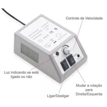 Imagem de Lixadeira Motor Unha Elétrica Profissional MERCEDEZ - MARKELK