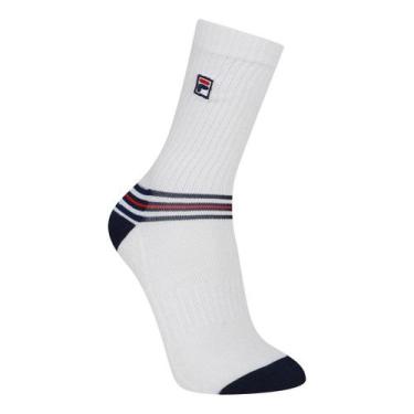 Imagem de Meia Fila Cano Médio Sport Life F-Box, Bege, Marinho, 39/43