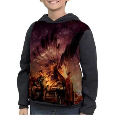 Imagem de Casaco Moletom Infantil Castiel E Winchesters Supernatural - smoke, Pr